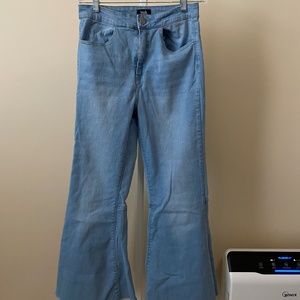 Simple Society Trendy Blue Flare Jeans